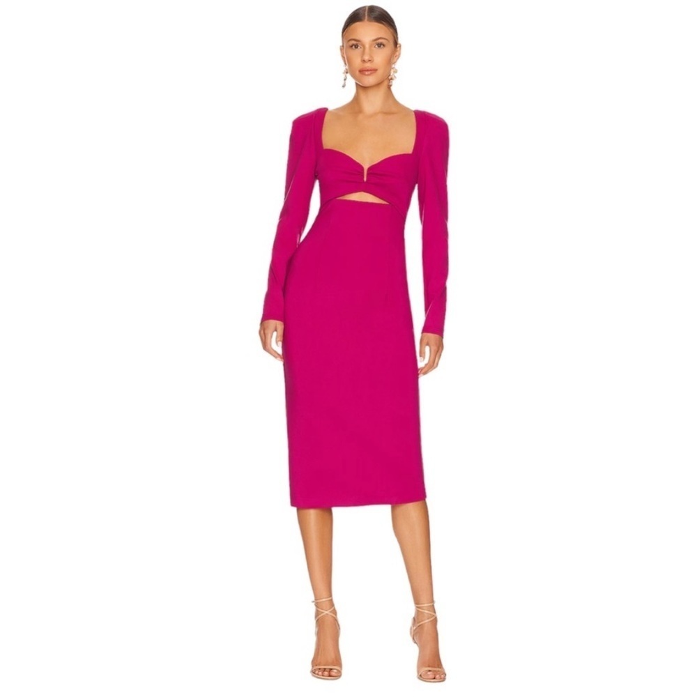 Elliatt Pink Orchid Scarlette Bodycon Midi Dress